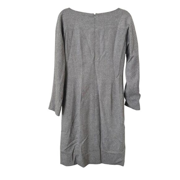 CAROLINA HERRERA Vintage Wool Dress Gray Sz 8 - Picture 3 of 5